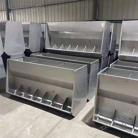 双谱养殖设备 猪用食槽双面料槽 保育双面6孔料槽 不锈钢自动猪料槽 采食槽喂料槽 可定制