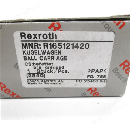 现货销售德国REXROTH-R165121420四面都有金属螺纹的润滑接头滑块