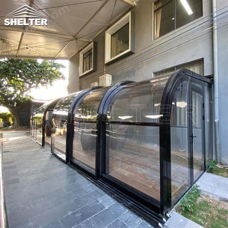 别墅露台阳光房定制-透明智能移动茶室设计赛尔特厂家
