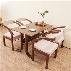 众美德生产现代简约桌椅组合SM-098咖啡厅实木桌椅西餐厅甜品店家具厂家