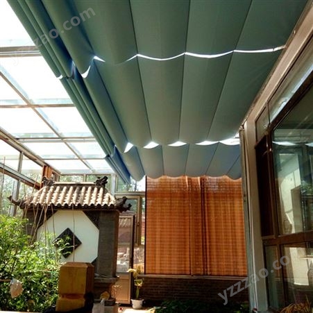 佛山遮阳 阳光房电动遮阳帘 天窗隔热自动遥控控制 电动PTS天棚帘优质厂家