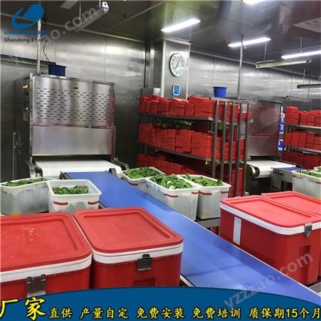 磊沐 LM-20KW-4X 天津热链盒饭微波加热杀菌机 隧道式盒饭加温设备厂家