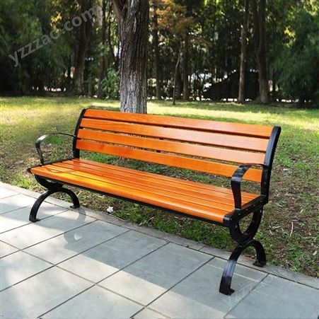 广场小区休闲椅 实木靠背椅 小区公园塑木椅 支持定制 正乾体育