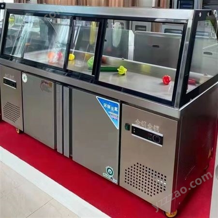 主派不锈钢海鲜冰台冷藏展示柜商用水果捞雾化冷冻冰鲜台双温展示
