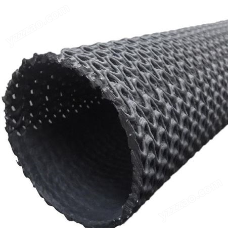润泽塑料硬式透水管 边坡路基排水用曲纹网状管 直径160mm