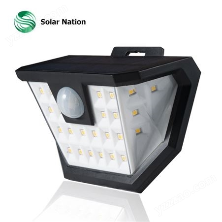 耀邦新能源家用户外照明三面LED太阳能感应壁灯Nireus