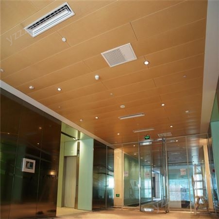 电影院 室内仿木纹蜂窝铝单板吊顶 装饰建材 支持定制润盈