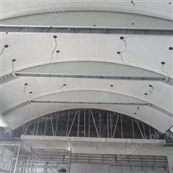 润盈 学校食堂弧形铝方通吊顶 造型定制 免费设计