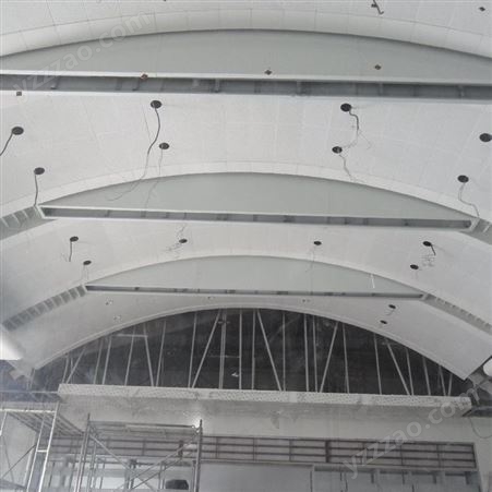 润盈 学校食堂弧形铝方通吊顶 造型定制 免费设计