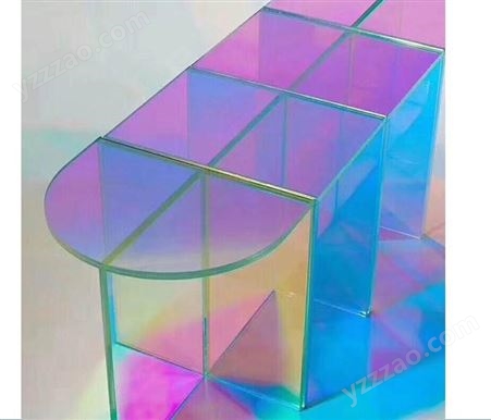 炫彩玻璃 七彩色玻璃 彩色玻璃 彩色反光玻璃