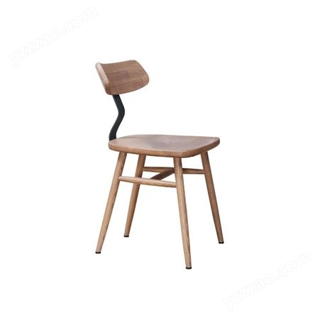 搏德森北欧实木餐椅酒店家用日式餐厅白蜡木椅子设计师茶餐厅奶茶厅椅子