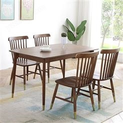 搏德森全实木餐桌椅组合现代简约家用饭桌小户型6人餐厅长方形北欧吃饭桌子