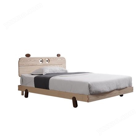 搏德森北欧白蜡木小熊床全实木原木简约现代简约单人床1.2米儿童床1.5米