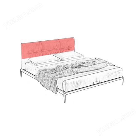 搏德森意式软体皮床现代极简主卧头层牛皮双人床1.8米轻奢床软包婚床皮艺