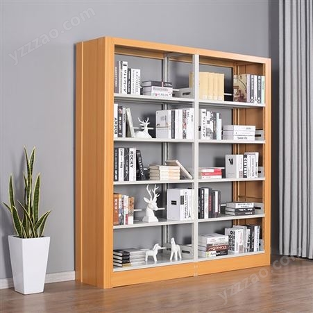 昶盛金属  实木书柜 现代中式组合书橱书架办公室多层储物柜