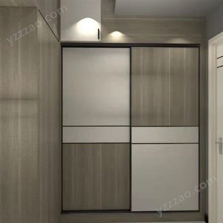 惠州美式全铝衣柜 卧室轻奢风全铝二门衣柜